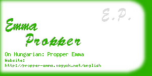 emma propper business card